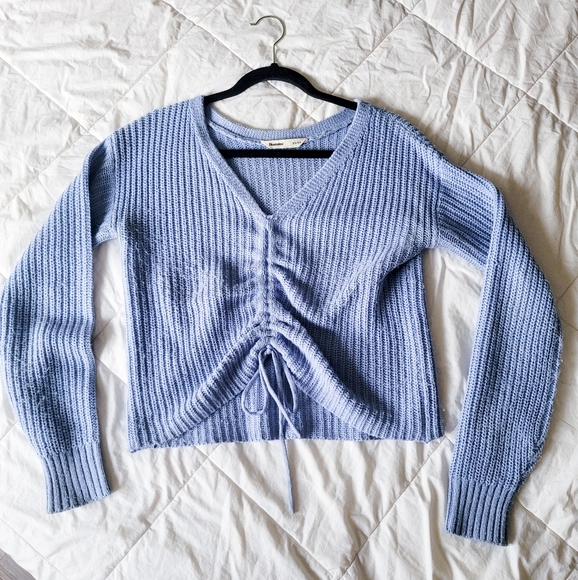2/$8: Blue Knit Cropped Sweater - Picture 1 of 5